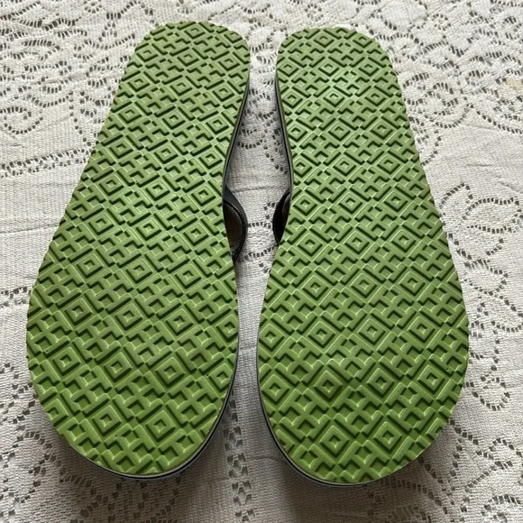 Tory Burch Blue and Black Flip Flops - Picture 3 of 6